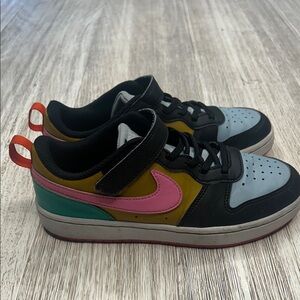 Nike Kids Sneakers in Black, Pink, and Blue